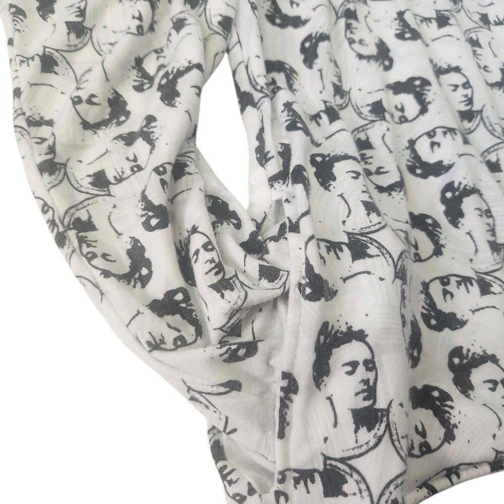 Pillo Frida Kahlo Face All Over Print Cowl Neck Top XL Art Teacher History Core - Picture 3 of 7